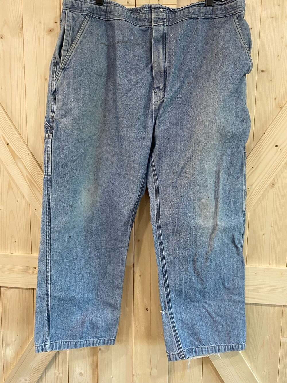 KEY Apparel Vintage Herringbone Denim Carpenter Jeans Work Pants 40 x 25